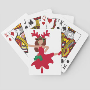 xmas flamenco dancer emoji poker cards