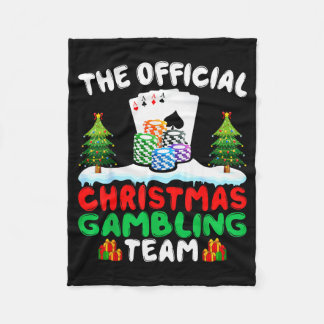 Xmas Gambling Team - Funny Gambling Gambler Christ Fleece Blanket