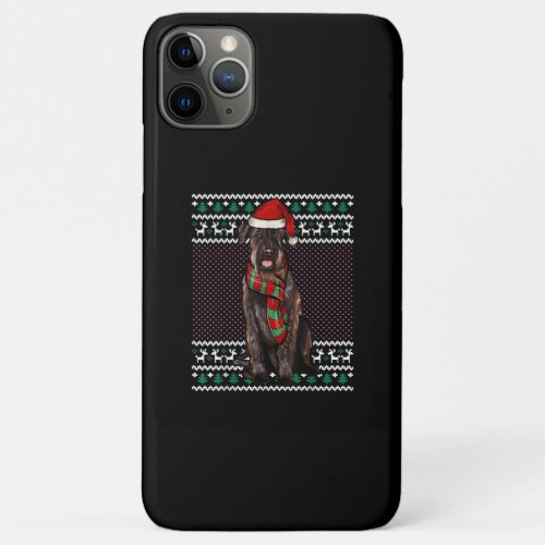 Xmas Giant Schnauzer Dog Santa Hat Ugly Christmas iPhone 11 Pro Max Case