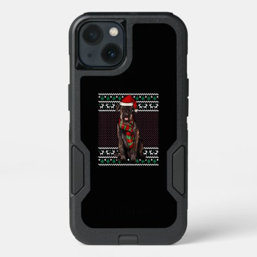 Xmas Giant Schnauzer Dog Santa Hat Ugly Christmas iPhone 13 Case