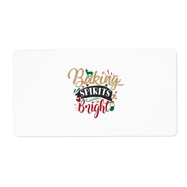Xmas Gift | Baking Spirits Bright Label (Front)