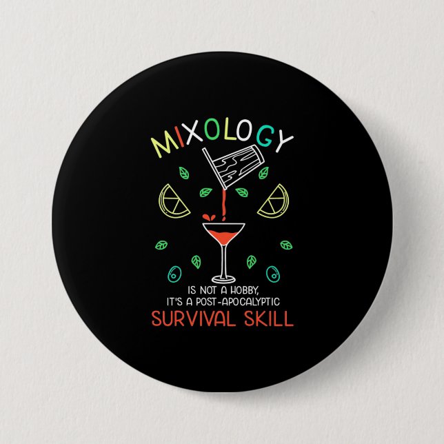 Xmas Gift | Bartender Mixologist Button (Front)
