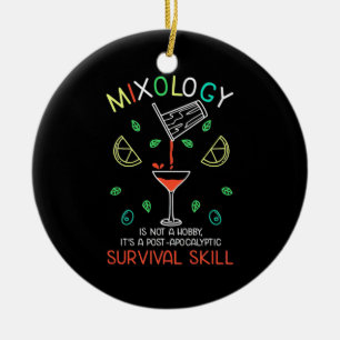 Xmas Gift   Bartender Mixologist Ceramic Ornament