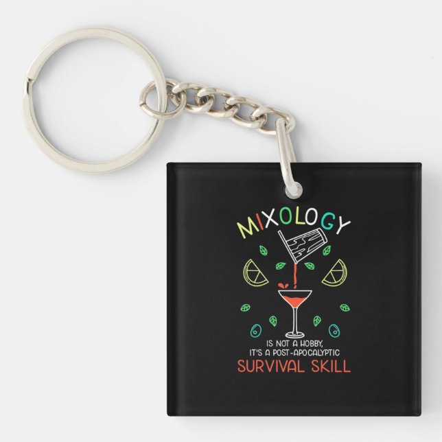 Xmas Gift | Bartender Mixologist Keychain (Front)