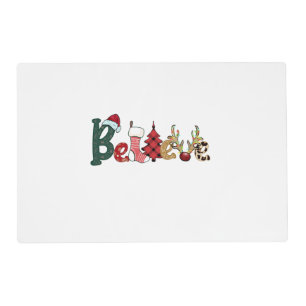 Xmas Gift Believe In Family Placemat