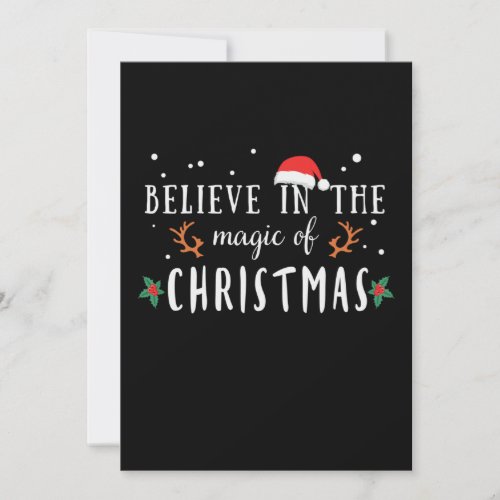 Xmas Gift Believe In The Magic Of Christmas Invitation