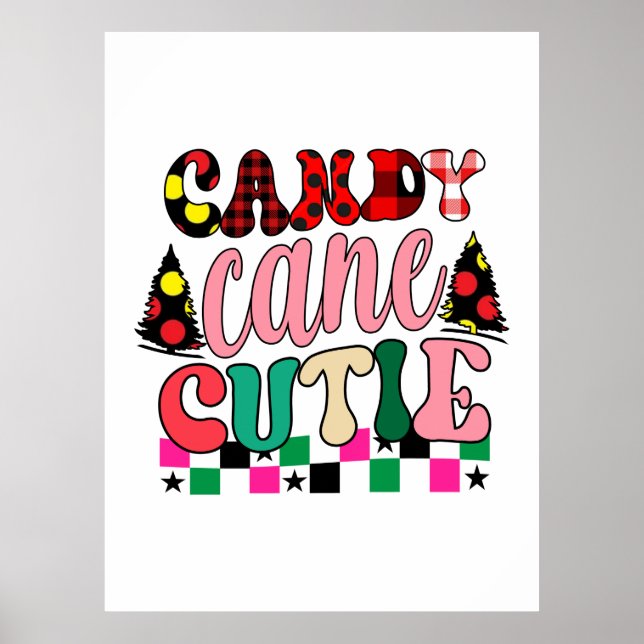 Xmas Gift Candy Cane Cutie Poster (Front)