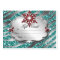 Xmas Gift Card Jewelry Zebra Teal Blue Red