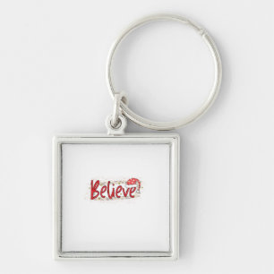Xmas Gift Christmas Believe Keychain