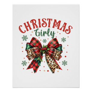 Xmas Gift Christmas Girly Poster