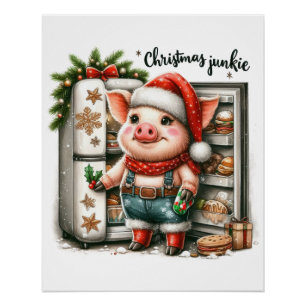 Xmas Gift Christmas Junkie Poster