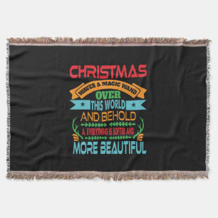 Xmas Gift Christmas Waves A Magic Wand Throw Blanket