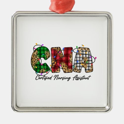 Xmas Gift CNA Certified Nursing Assistant Metal Ornament