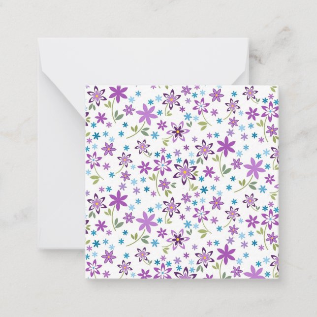 Xmas Gift Cute Floral Ditsy Note Card (Front)