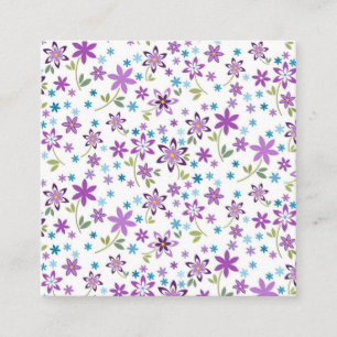 Xmas Gift Cute Floral Ditsy Square Business Card
