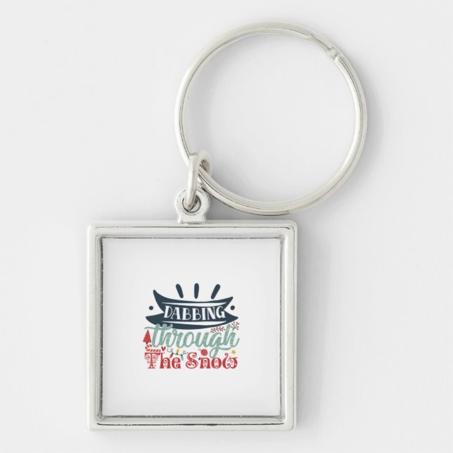Xmas Gift | Dabbing Through The Snow Keychain (Front)