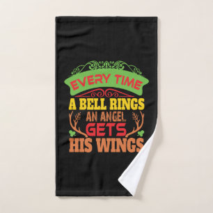 Xmas Gift Everytime A Bell Rings Hand Towel
