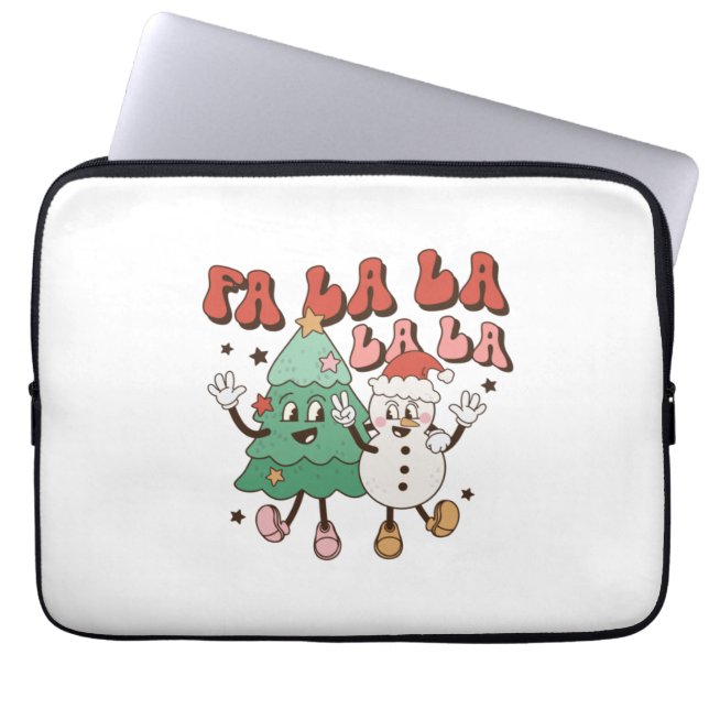 Xmas Gift Fa La La La La Laptop Sleeve (Front)