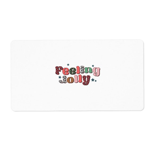 Xmas Gift Feeling Jolly Label (Front)