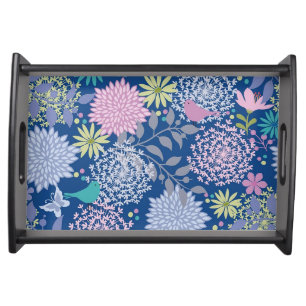 Xmas Gift Floral 60th Birthday Serving Tray
