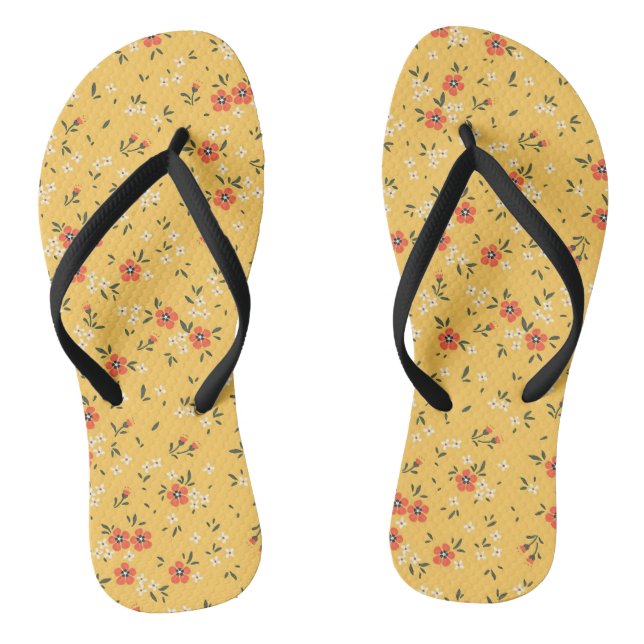 Xmas Gift Floral And Hardy Flip Flops (Footbed)