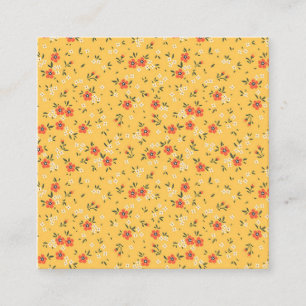 Xmas Gift Floral And Hardy Square Business Card