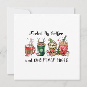 Xmas Gift Fueled By Coffee And Christmas Cheer Invitation