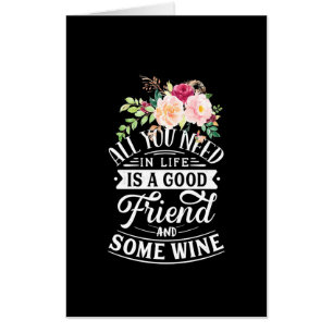 Xmas Gift Good Friend And Some Wine Card