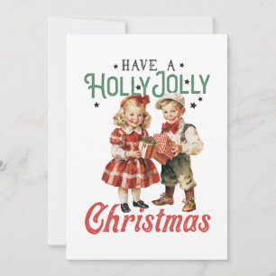 Xmas Gift Have A Holly Jolly Christmas Invitation