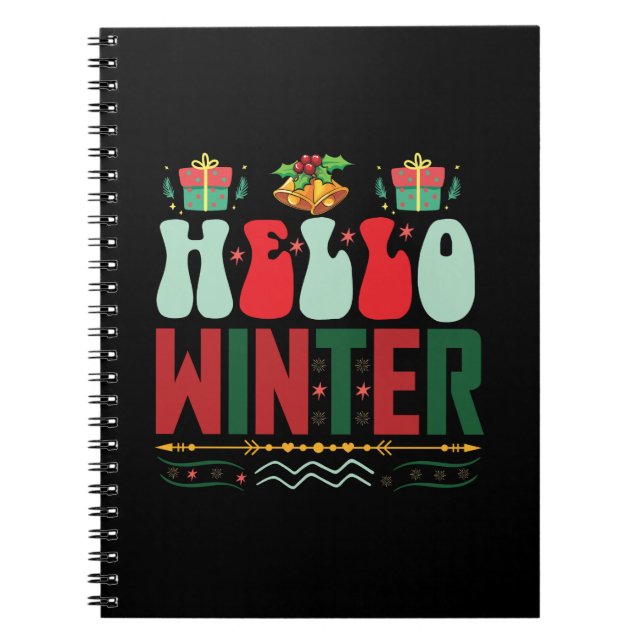Xmas Gift Hello Winter Notebook (Front)