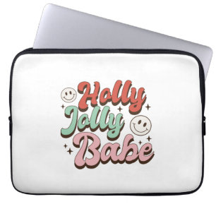 Xmas Gift Holly Jolly Baby Laptop Sleeve