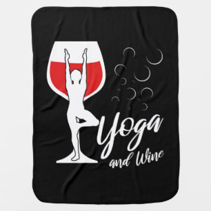 Xmas Gift I Love Yoga And Wine Baby Blanket