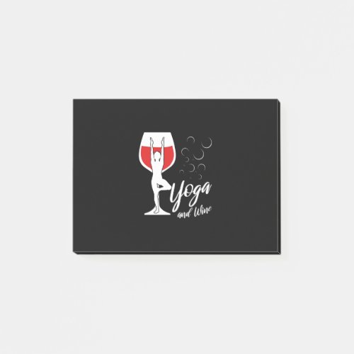 Xmas Gift  I Love Yoga And Wine Post_it Notes