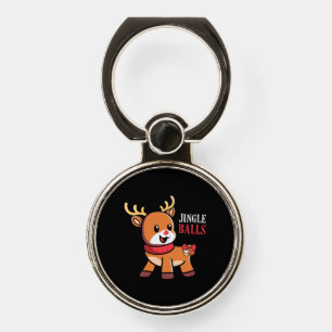 Xmas Gift Jingle Balls Reindeer Phone Ring Stand