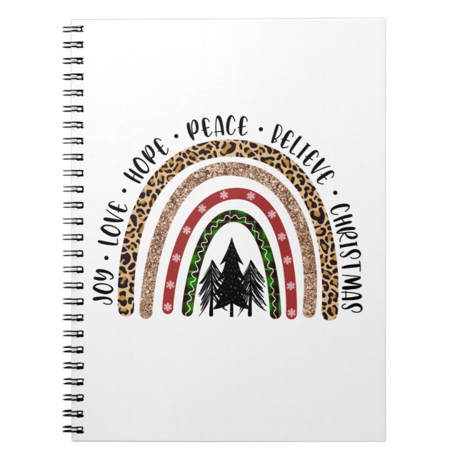 Xmas Gift Joy Love Hope Peace Notebook (Front)