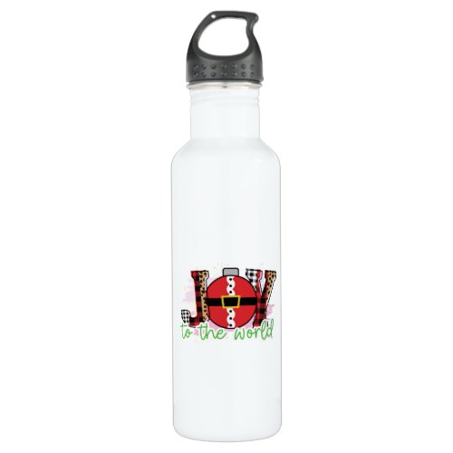 Xmas Gift Joy To The World Stainless Steel Water Bottle
