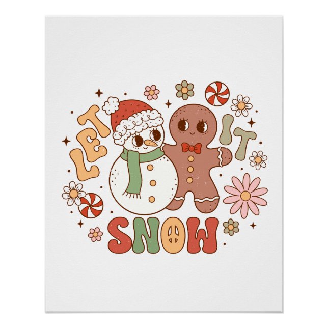 Xmas Gift Let It Snow Poster (Front)