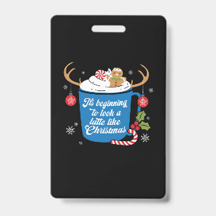 Xmas Gift Look A Latte Like Christmas Badge