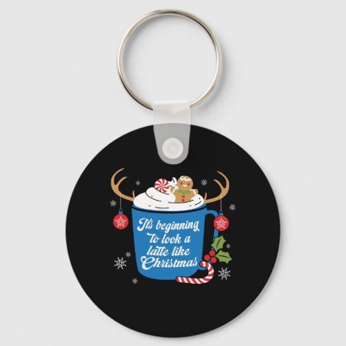Xmas Gift Look A Latte Like Christmas Keychain