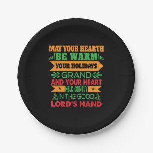 Xmas Gift May Your Hearth Be Warm Paper Plates