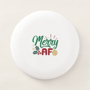 Xmas Gift Merry AF Cool Sassy Wham-O Frisbee