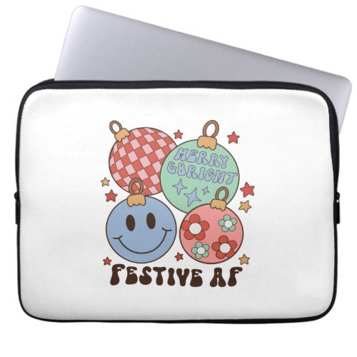 Xmas Gift Merry And Bright Festive AF Laptop Sleeve