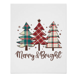 Xmas Gift Merry and Bright Poster