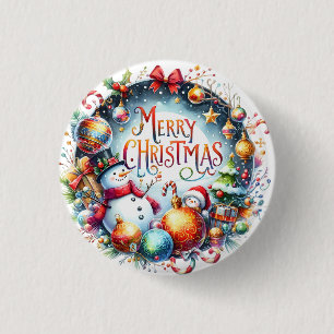 Xmas Gift Merry Christmas Button