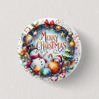 Xmas Gift Merry Christmas Button
