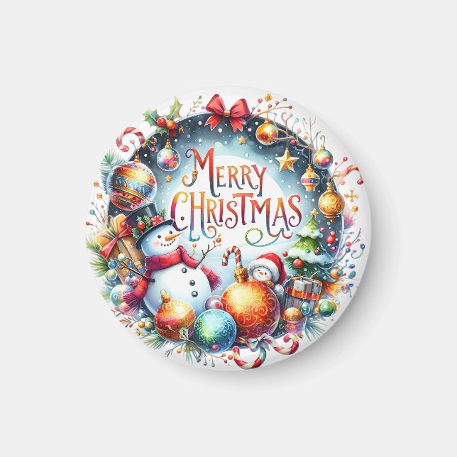 Xmas Gift Merry Christmas Magnet (Front)