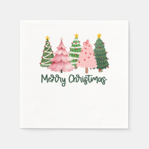 Xmas Gift Merry Christmas Tree Napkins