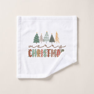 Xmas Gift Merry Christmas Wash Cloth