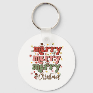 Xmas Gift Merry Merry Christmas Keychain