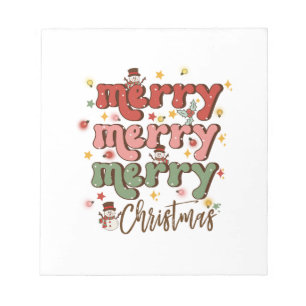 Xmas Gift Merry Merry Christmas Notepad